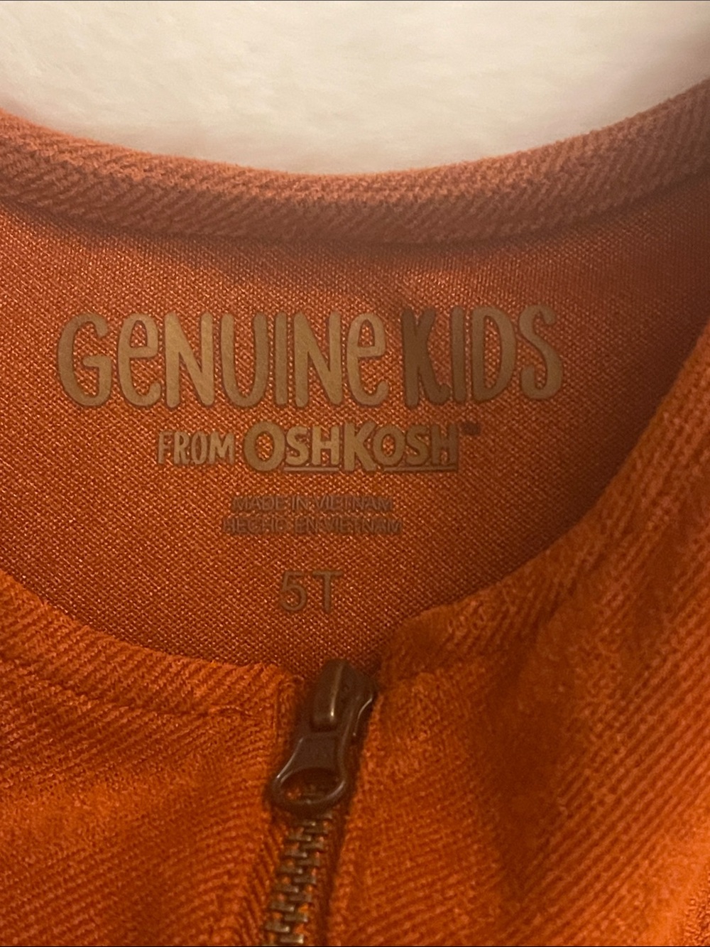 Genuine Kids Suede Belted Jumper-Dress - Rust SZ 5T - Picture 3 of 3